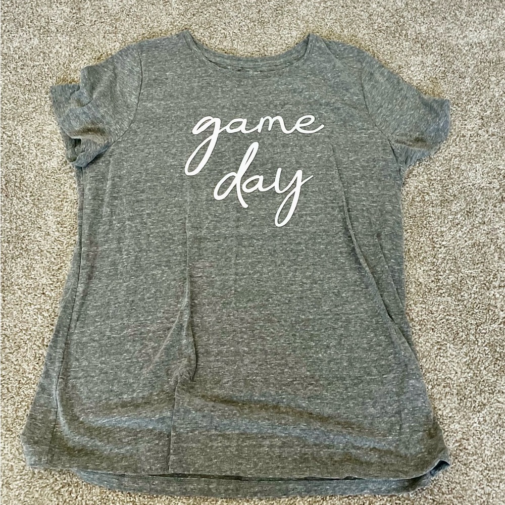 Lane Bryant Gray Game Day Tee